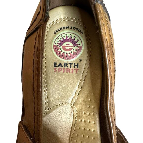 Earth Spirit Gelron Mary Jane Shoes Sz 9 Brown Leather Hook & Loop Comfort NEW - Picture 11 of 14
